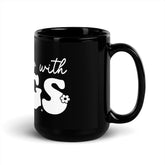 15oz Black Glossy Mug - Life Is Better With Dogs