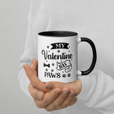 11oz White Mug - My Valentine Has Paws