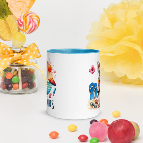11oz Summer Vibes At The Beach - Siberian Husky 11oz Summer Vibes At The Beach - Siberian Husky