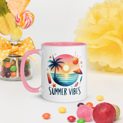 11oz Summer Vibes At The Beach - Siberian Husky 11oz Summer Vibes At The Beach - Siberian Husky