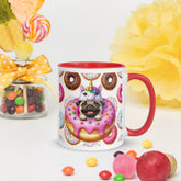 11oz Pug Loves Donuts Mug - Life Is Short