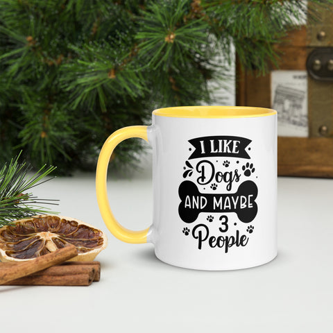 11oz White Mug - I Like Dogs And Maybe 3 People 11oz White Mug - I Like Dogs And Maybe 3 People