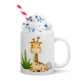 11oz Safari Mug With Giraffe And Zebra