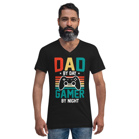 Dad T-Shirt Black - Dad By Day Gamer By Night #1