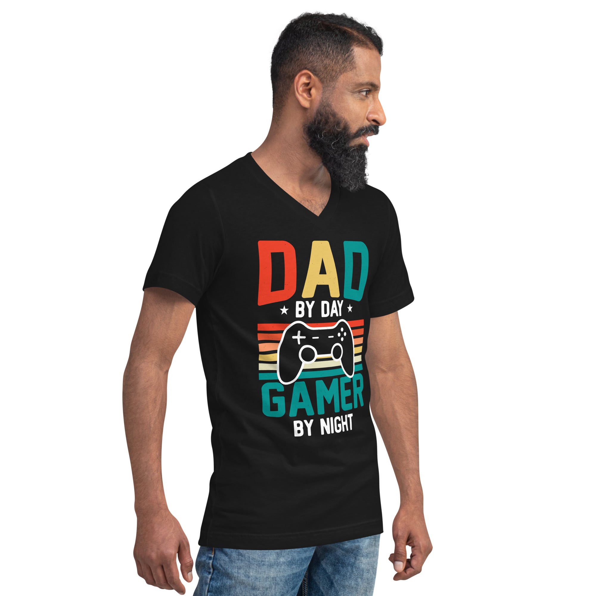 Dad T-Shirt Black - Dad By Day Gamer By Night #1