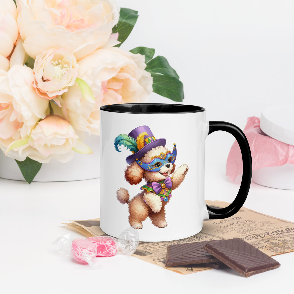 11oz Mardi Gras Poodle Mug