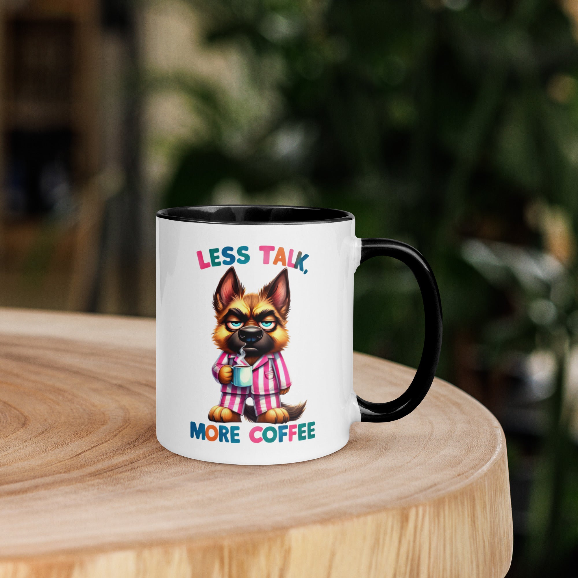 11oz German Shepherd Mug - Less Talk More Coffee