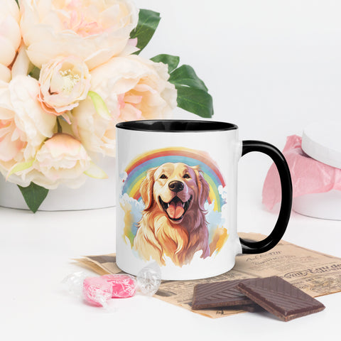 11oz Golden Retriever Under Rainbow - Life Is Better With Dogs