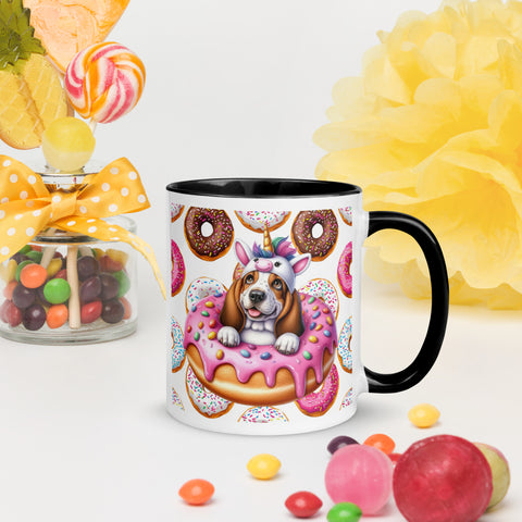 11oz Basset Hound Loves Donuts Mug - Life Is Short