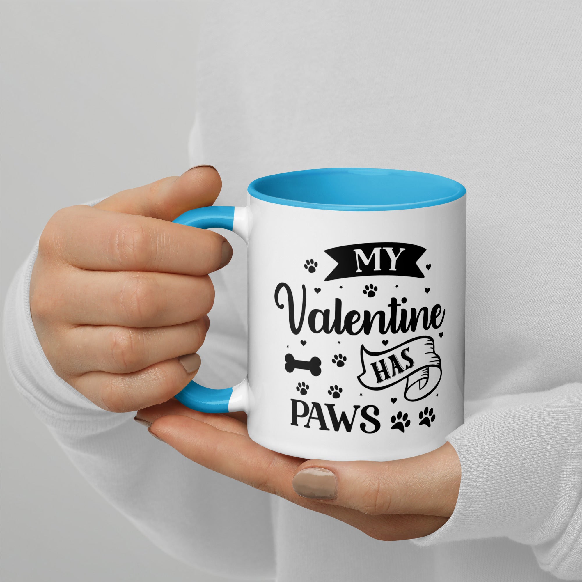 11oz White Mug - My Valentine Has Paws