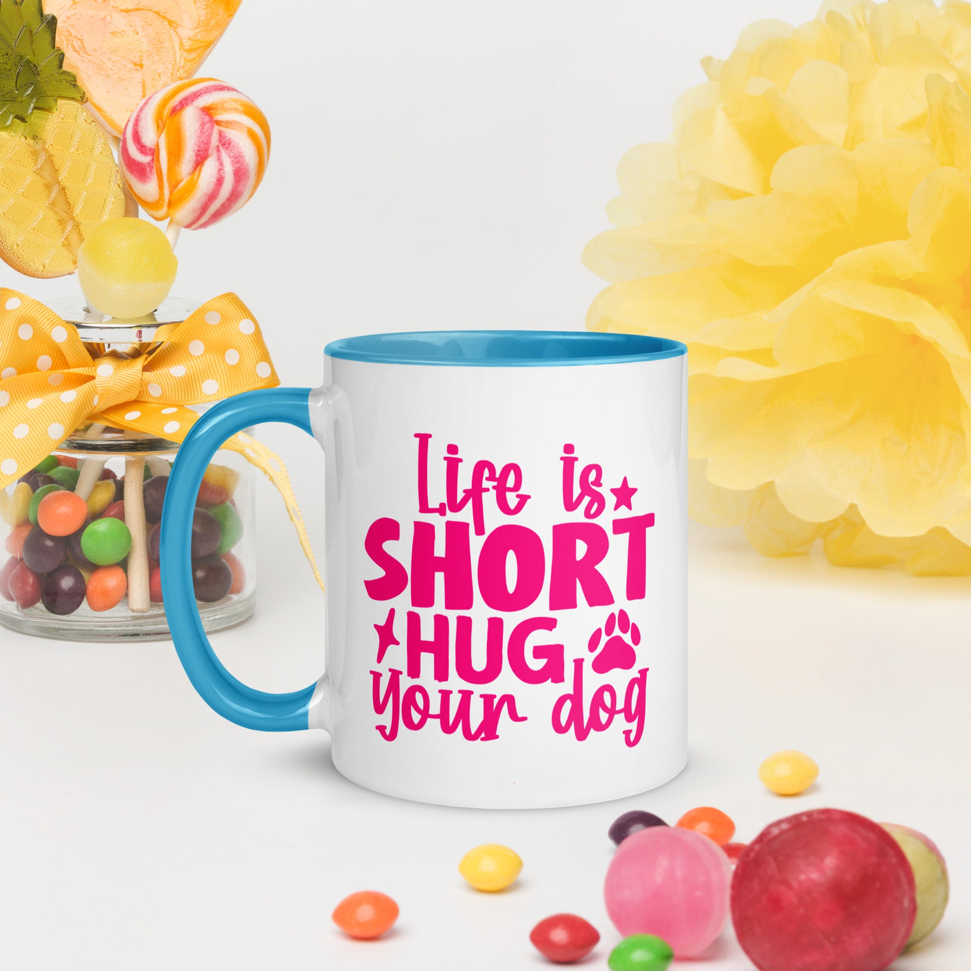 Siberian Husky Loves Donuts Mug - Life Is Short