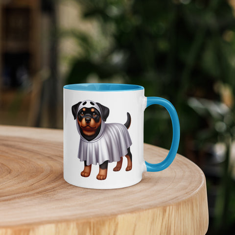 11oz Happy Halloween Ghost Rottweiler Mug #1