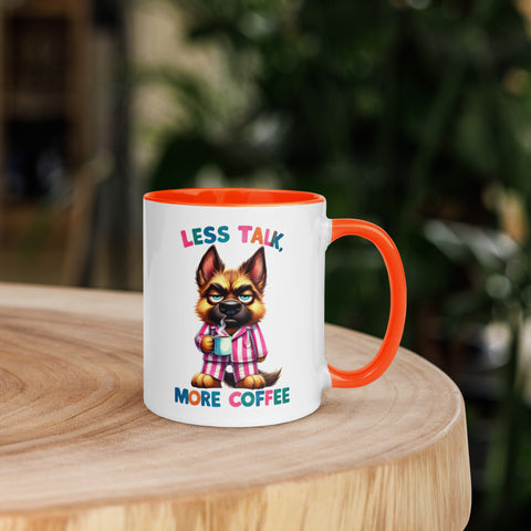 11oz German Shepherd Mug - Less Talk More Coffee