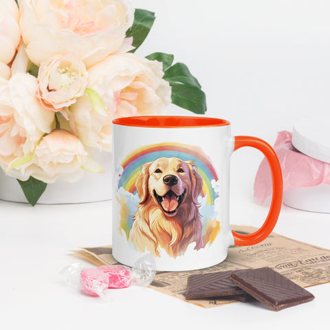 11oz Golden Retriever Under Rainbow - Life Is Better With Dogs