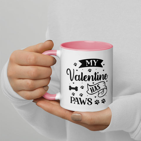 11oz White Mug - My Valentine Has Paws