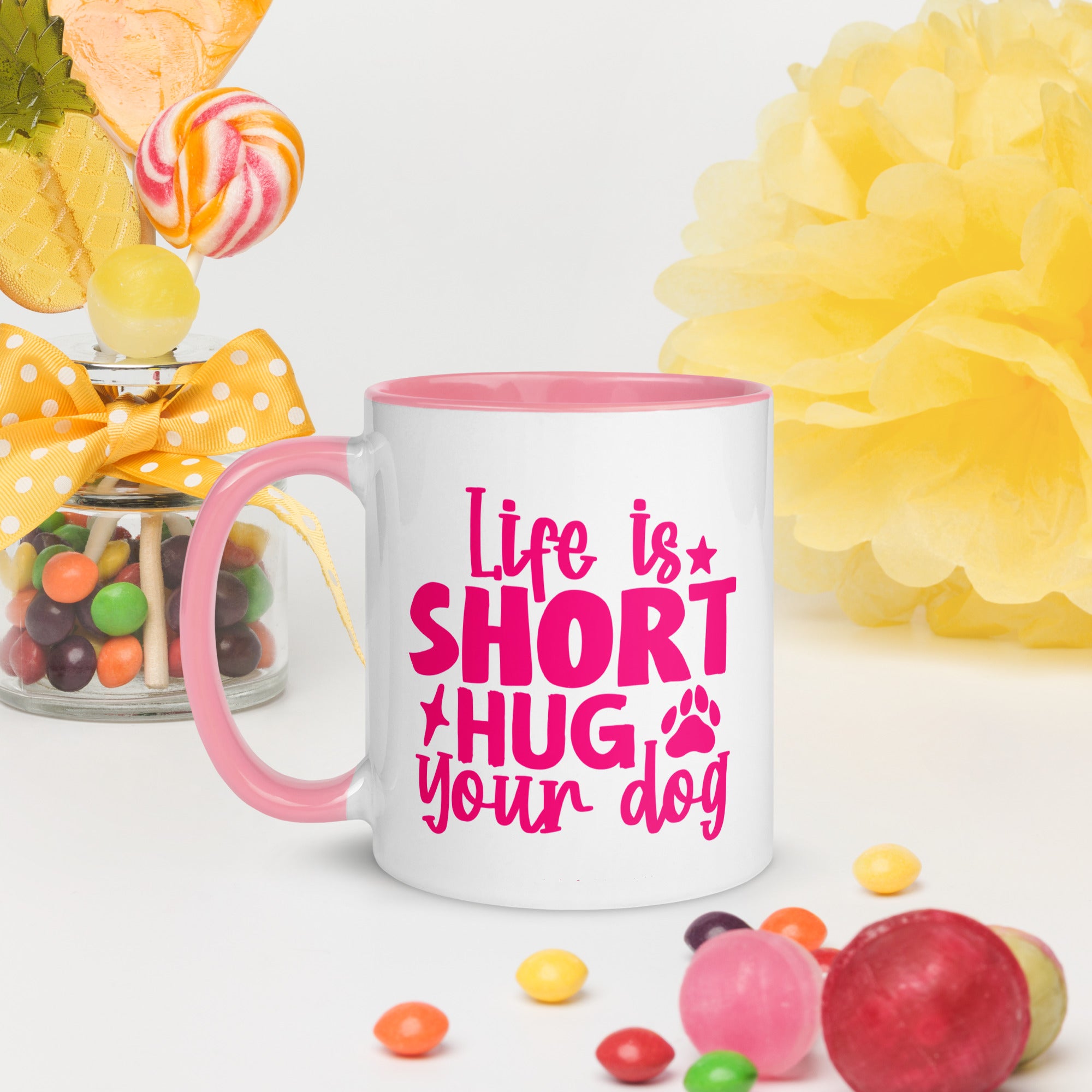 Siberian Husky Loves Donuts Mug - Life Is Short