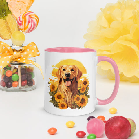 11oz Golden Retriever In Sunflowers - Life Is Better With Dogs