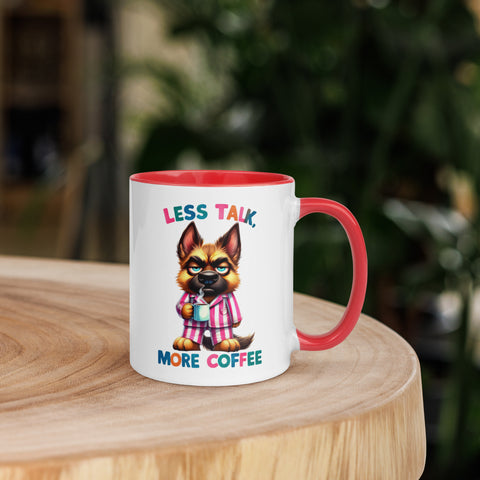 11oz German Shepherd Mug - Less Talk More Coffee