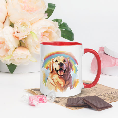 11oz Golden Retriever Under Rainbow - Life Is Better With Dogs