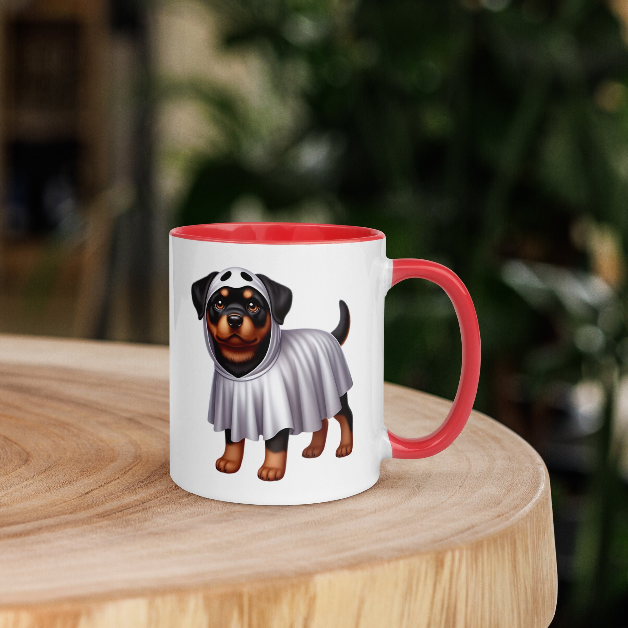 11oz Happy Halloween Ghost Rottweiler Mug #1