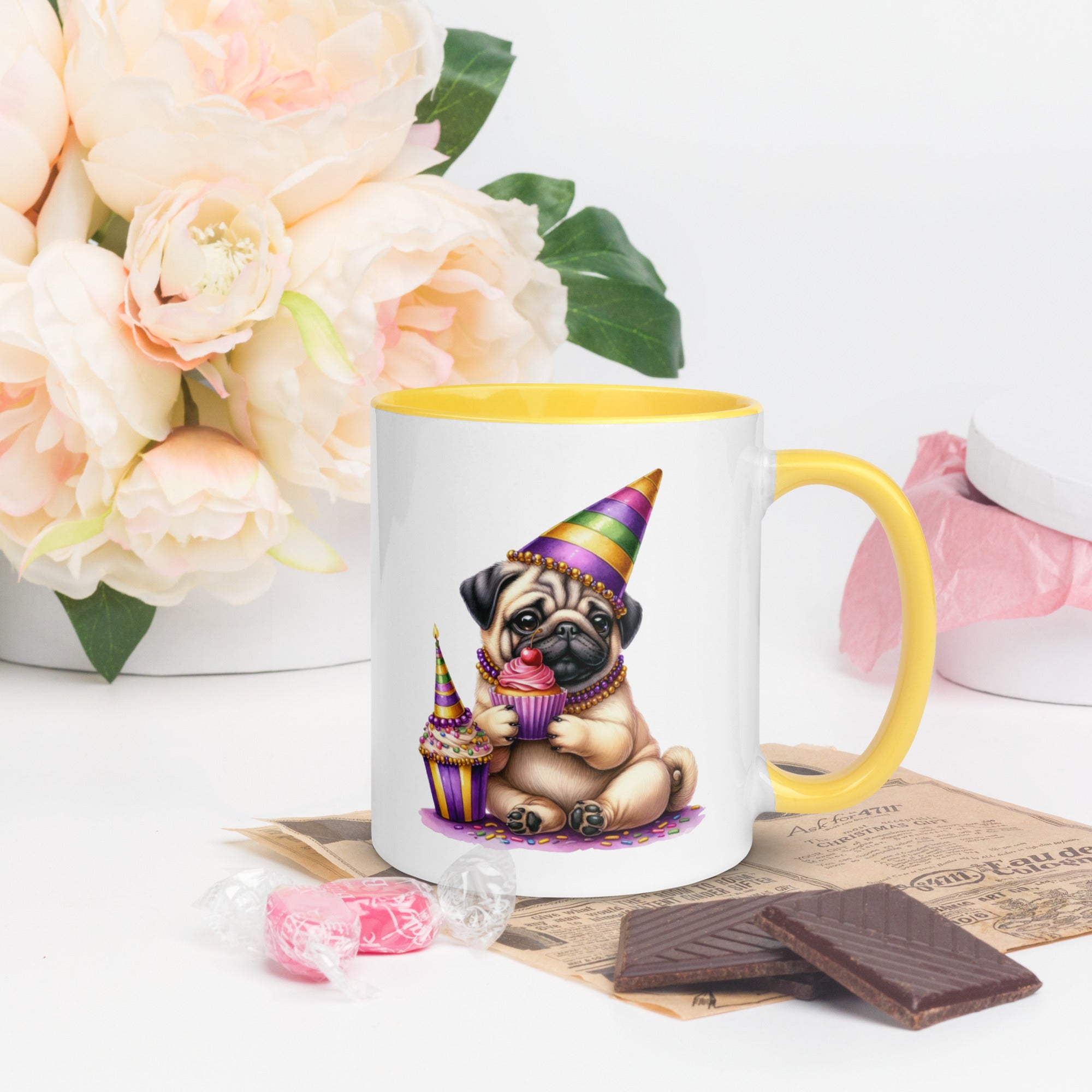 11oz Mardi Gras Pug Mug