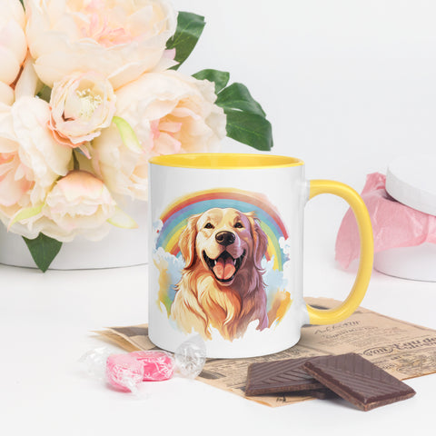 11oz Golden Retriever Under Rainbow - Life Is Better With Dogs