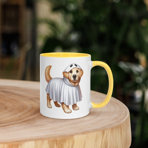 11oz Happy Halloween Ghost Golden Retriever Mug #1